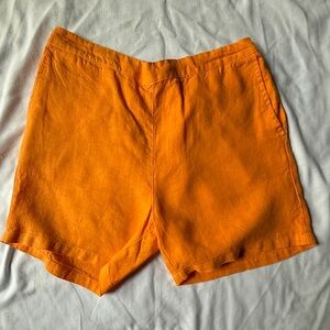 Women's Linen Shorts with Elastic Waist - Made in Greece (Size Medium)